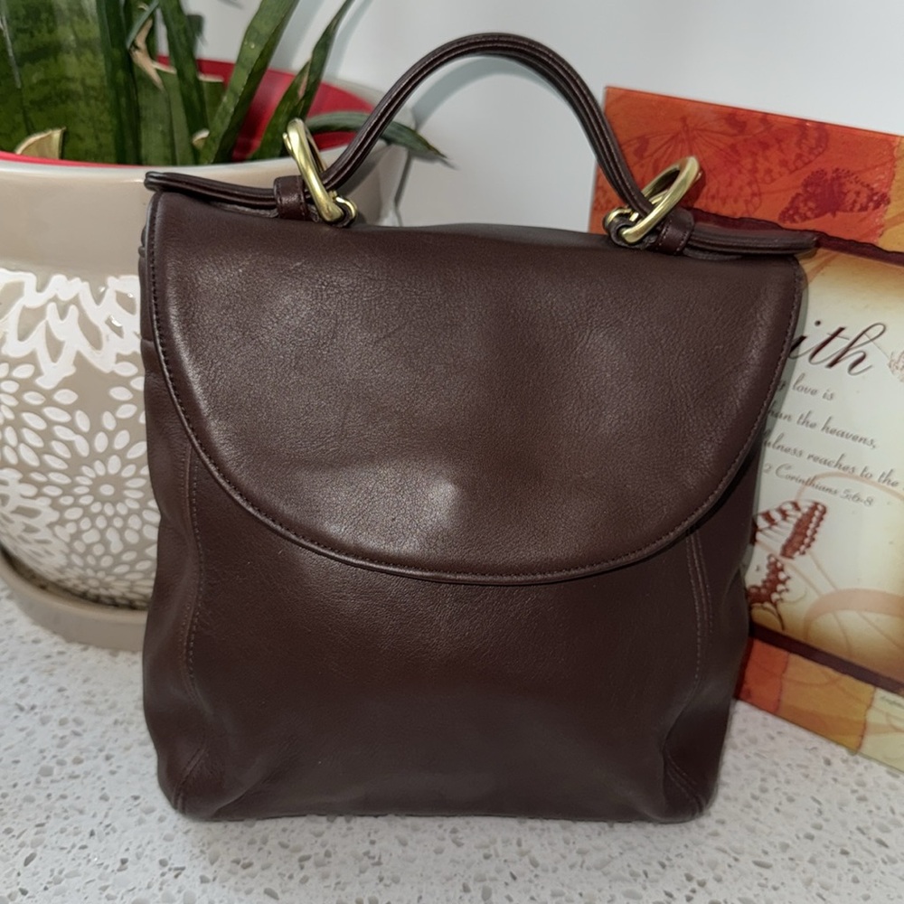 Vintage COACH Soho Handle bag 4158 crossbody in brown leather